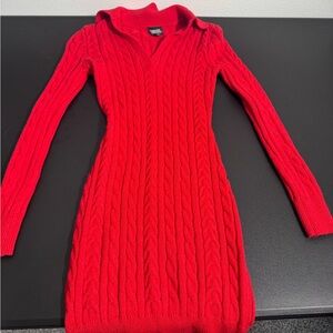 Derek Heart Bright Red Knit Dress